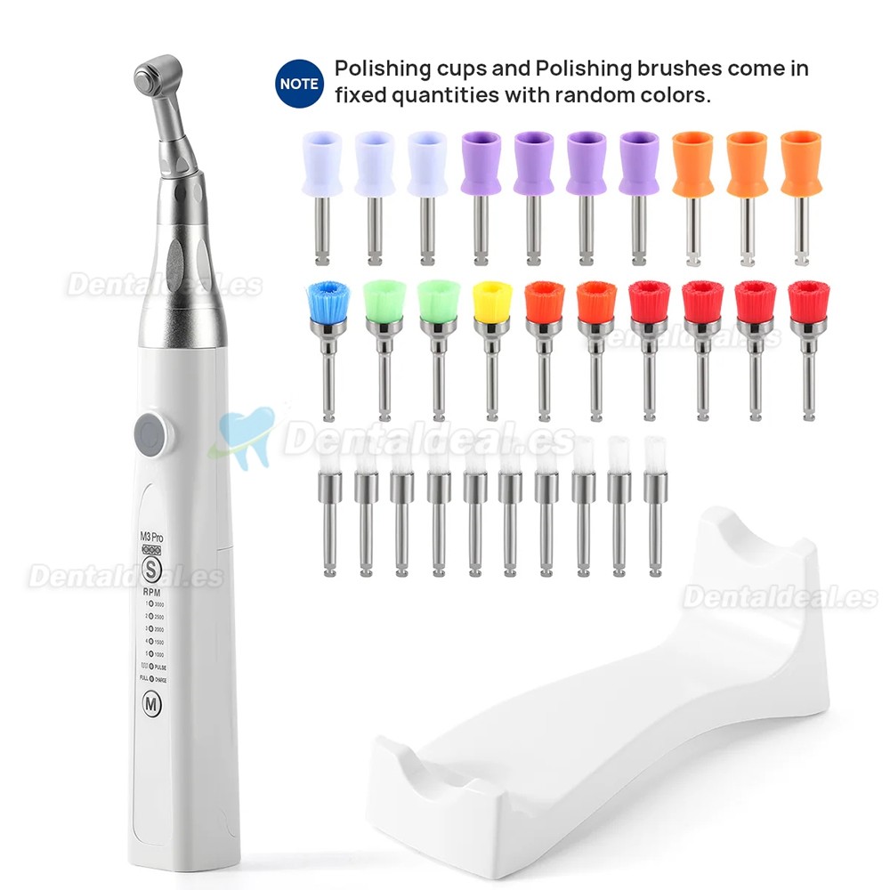 M3Pro Pieza de Mano Dental para Profilaxis Inal&aacute;mbrica con 5 Velocidades Ajustables y Rotaci&oacute;n 360&deg;
